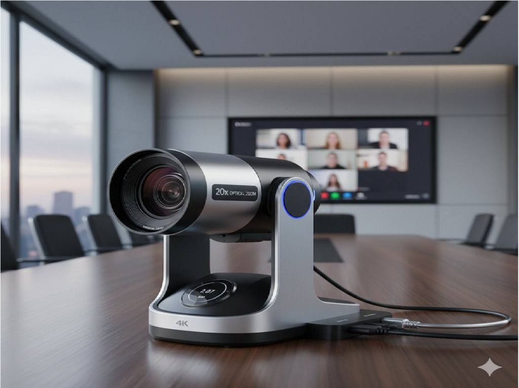 ELCOR 4K EPTZ Video Conferencing Camera 8.2 MP Built-In Microphone 5x Digital Zoom USB