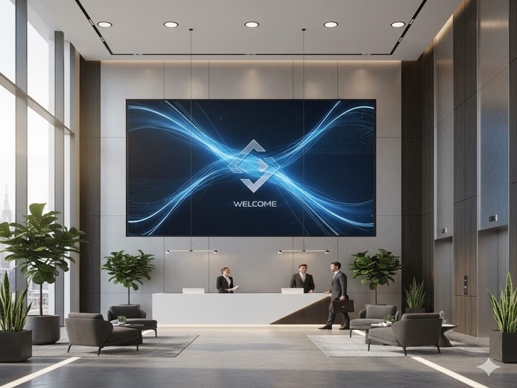 Elcor 85 Inch Video Wall P3 Led Display For Entrance Reception Lobby