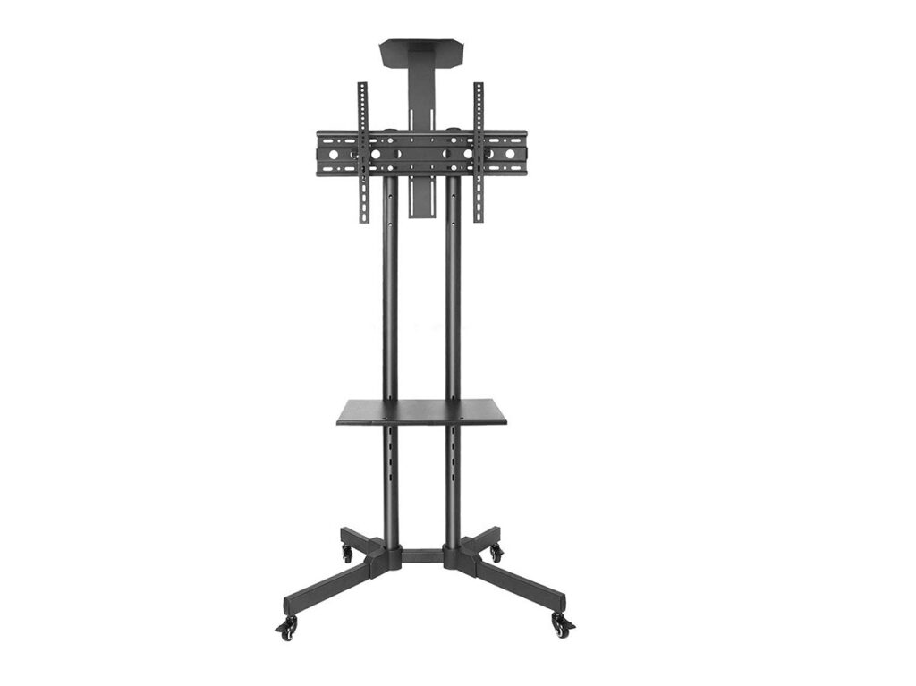 ELCOR Compact Mobile TV Cart Trolley Stand 32-43 inch VESA 600×400 ±15° Tilt 40 kg
