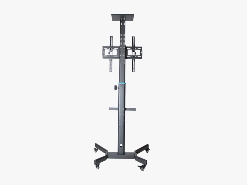 ELCOR LCD/LED TV Trolley Stand 32-65 inch Dual Pole Mobile Cart 45 kg with AV Tray