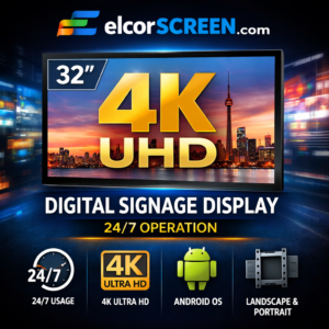 32″ 4K UHD Digital Signage Display