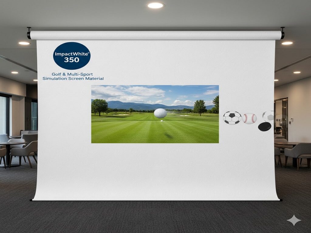 ImpactWhite® 350 Golf & Multi-Sport Simulation Screen Material
