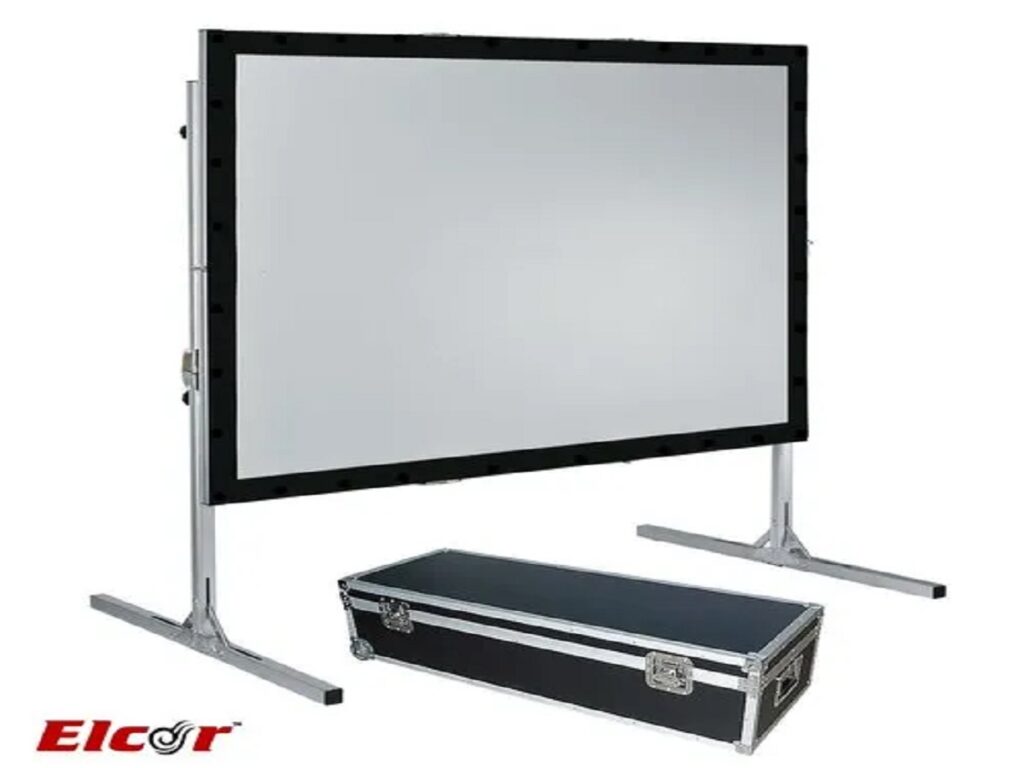 ELCOR 3D Fast-Folding Outdoor Portable Projector Screen 110-Inch 16:9 HD/4K