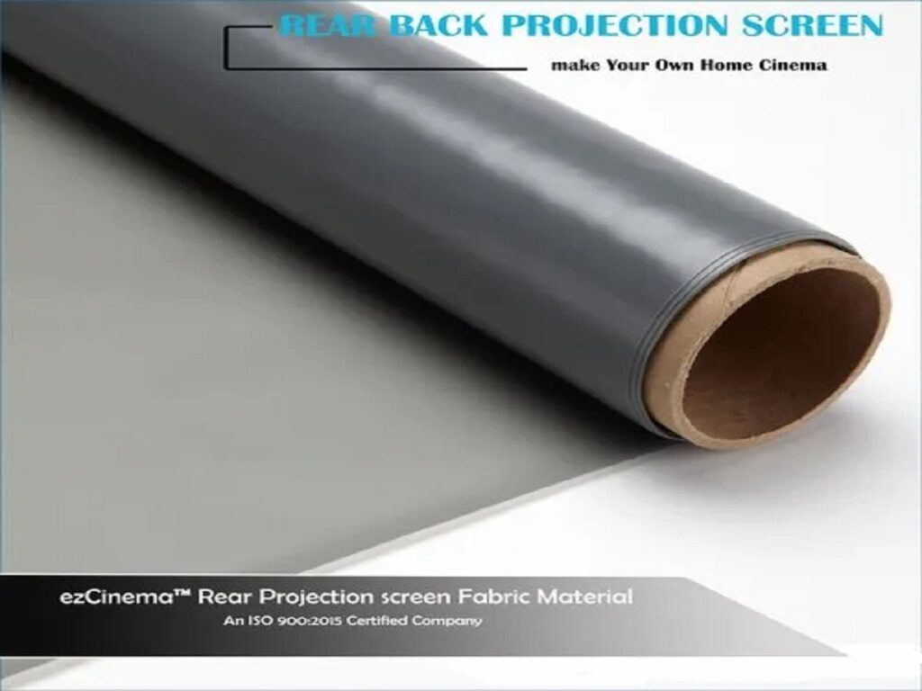 ELCOR Matte White Rear Projection Fabric Material 100-Inch 4:3 with Eyelets